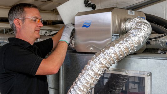Industrial dehumidifier installation Industrial dehumidifier installation